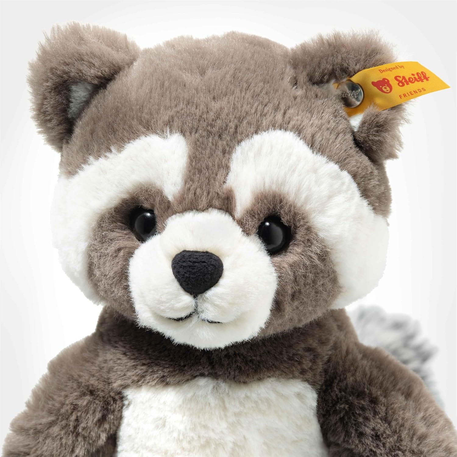 Steiff Pedro Raccoon – Soft & Cuddly 10 Plush with Brown & White Fur – Weighted Stuffed Animal for Play & Snuggles - view 2