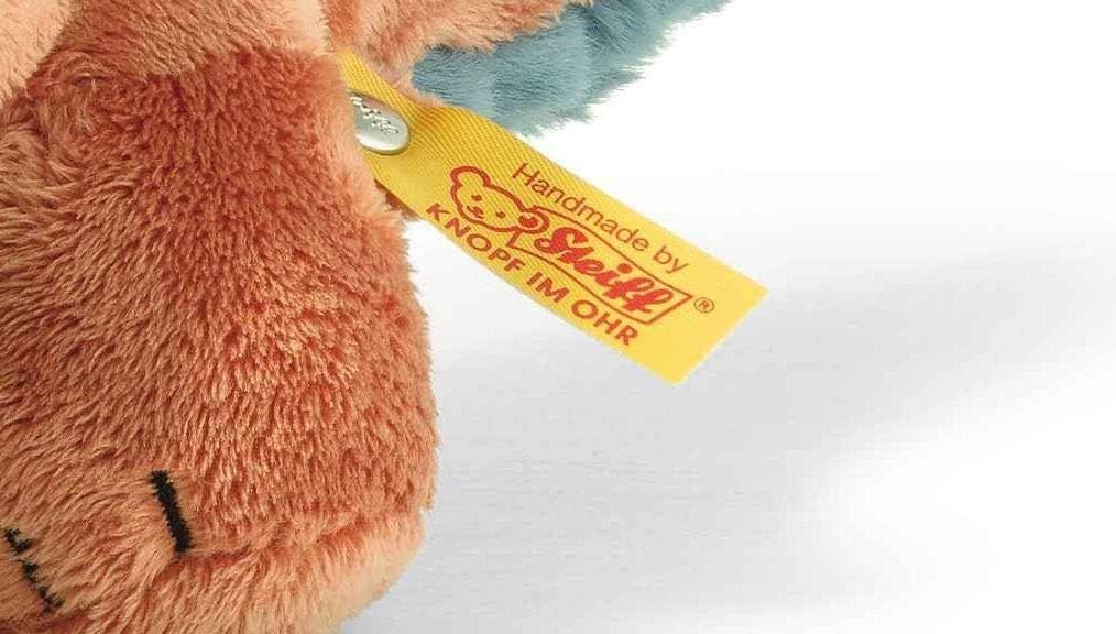 Steiff Bronko Brontosaurus, Premium Dinosaur Stuffed Animal, Stuffed Dino, Brontosaurus Plush, Stuffed Animal for Ages 0+, (Orange/Blue, 11″)(Orange/Blue) - view 2