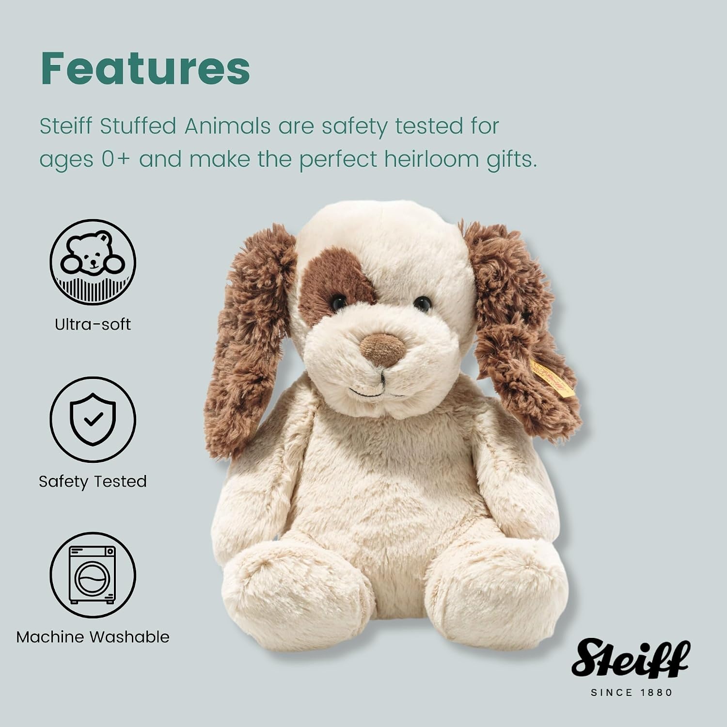 Steiff Peppi Dog Medium Cuddly Soft Plush Teddy Bear EAN 083594(11) - view 3
