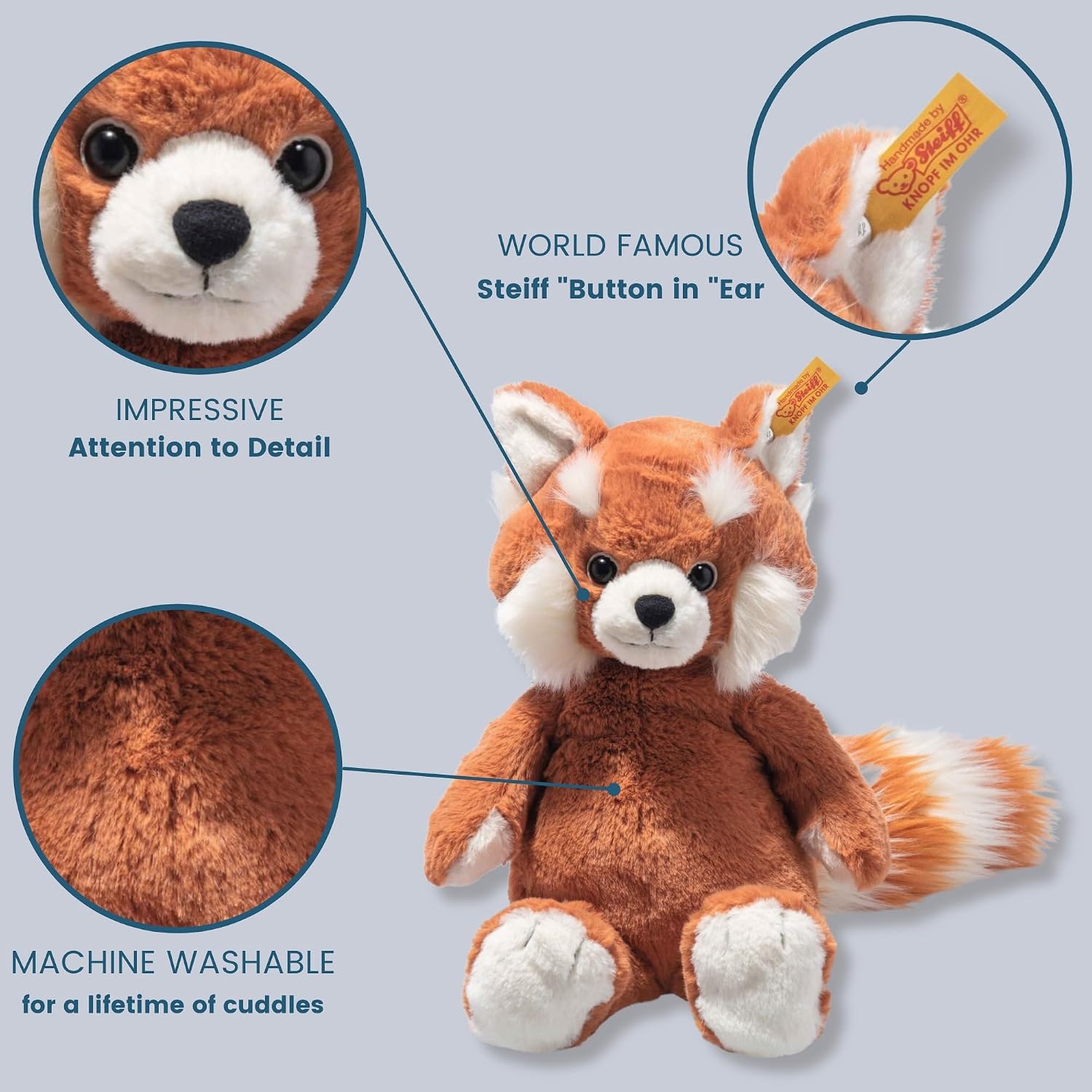 Soft Cuddly Friends Benji Red Panda, 11″ Plush Toy
