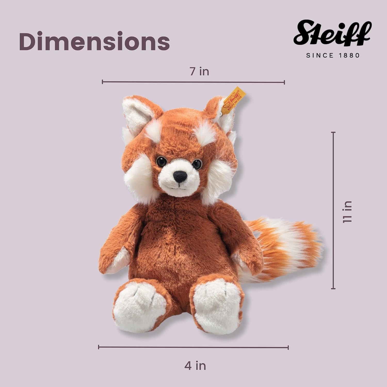 Soft Cuddly Friends Benji Red Panda, 11″ Plush Toy - view 3