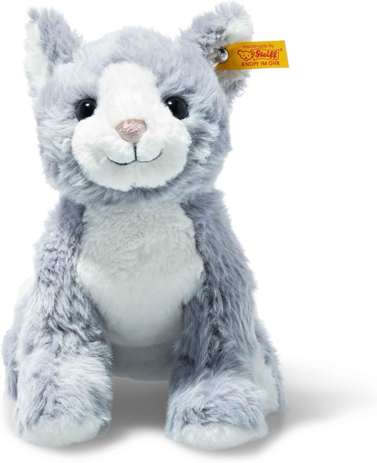 Steiff Cassie Cat Plush Stuffed Animal Toy Friend, Ice Blue, 10″
