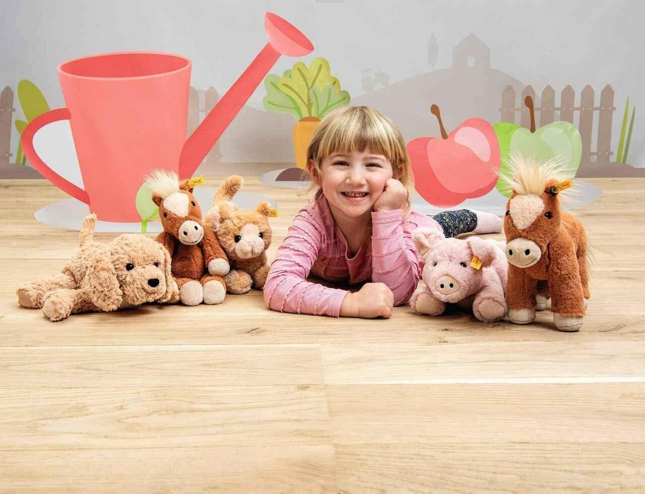Steiff Piko Pig Plush Stuffed Animal Toy Friend, Pink, 11″ - view 5