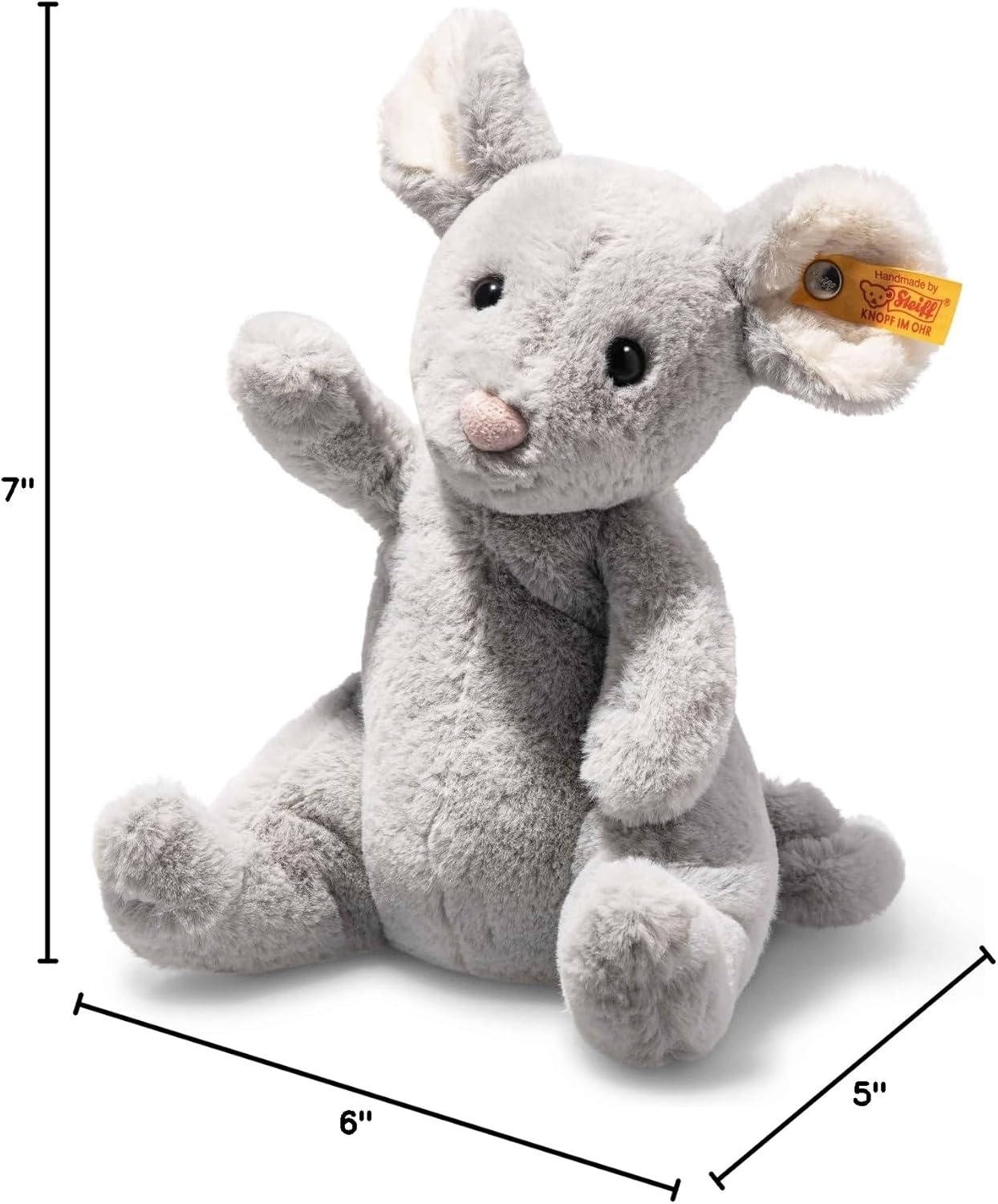 Soft Cuddly Friends Cheesy Mouse, 7″ Plush Toy - view 5