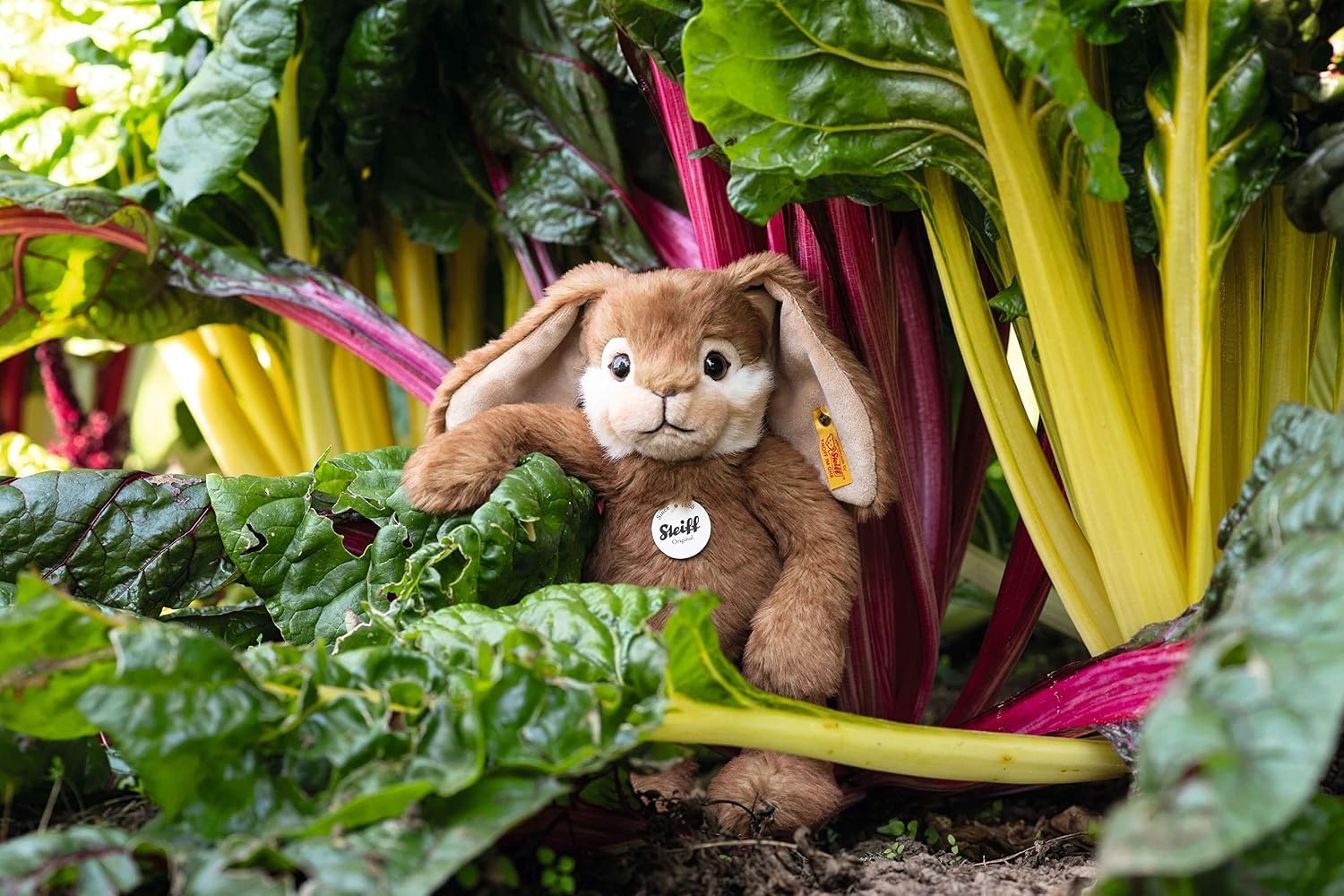Steiff Bommel Dangling Rabbit, Glazed Ginger Brown, Premium Stuffed Animal Plush