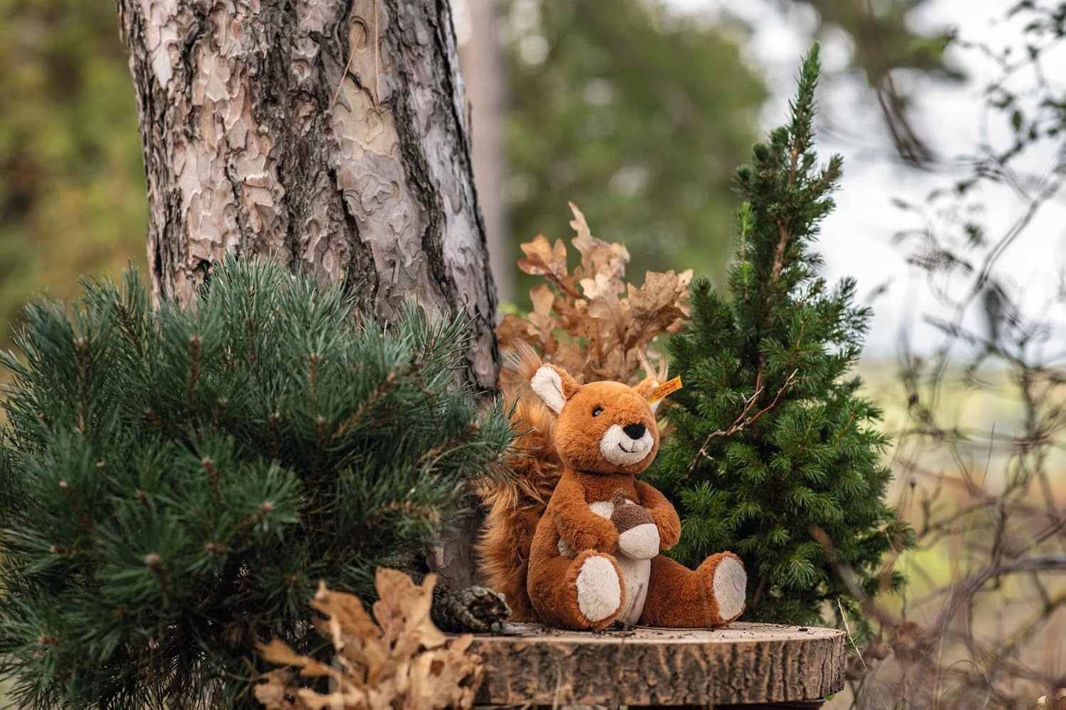 Steiff Phil Plush Squirrel, Premium Stuffed Animal Squirrel for Kids (Brown, 8″) - view 2