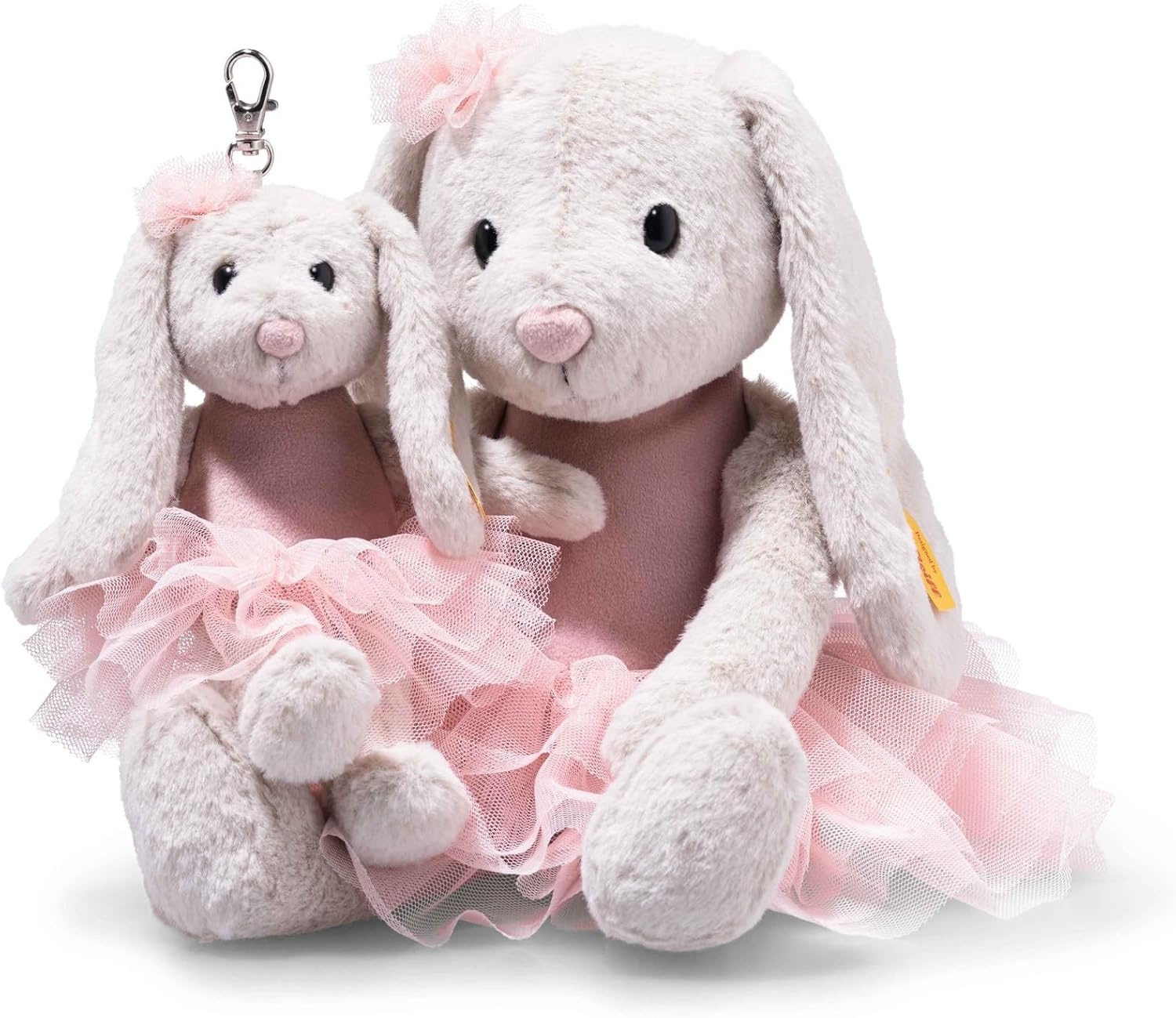 Steiff Hoppie Ballet Bunny Rabbit Plush Stuffed Animal Toy Friend, Pink, 12″ - view 6