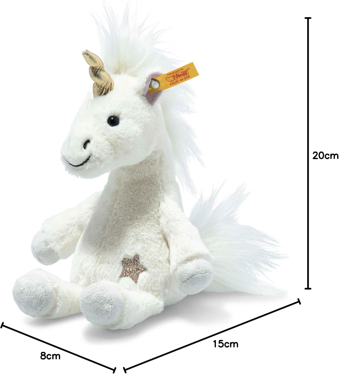 Steiff Handcrafted Since 1880 Premium Plush Dangling Stuffed Animal – 8″ Unica Unicorn(Unica Unicorn) - view 3