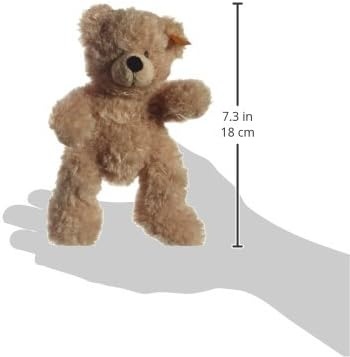 Steiff Plush Animal Toy Fynn Teddy Bear, 7″ Beige(7″)