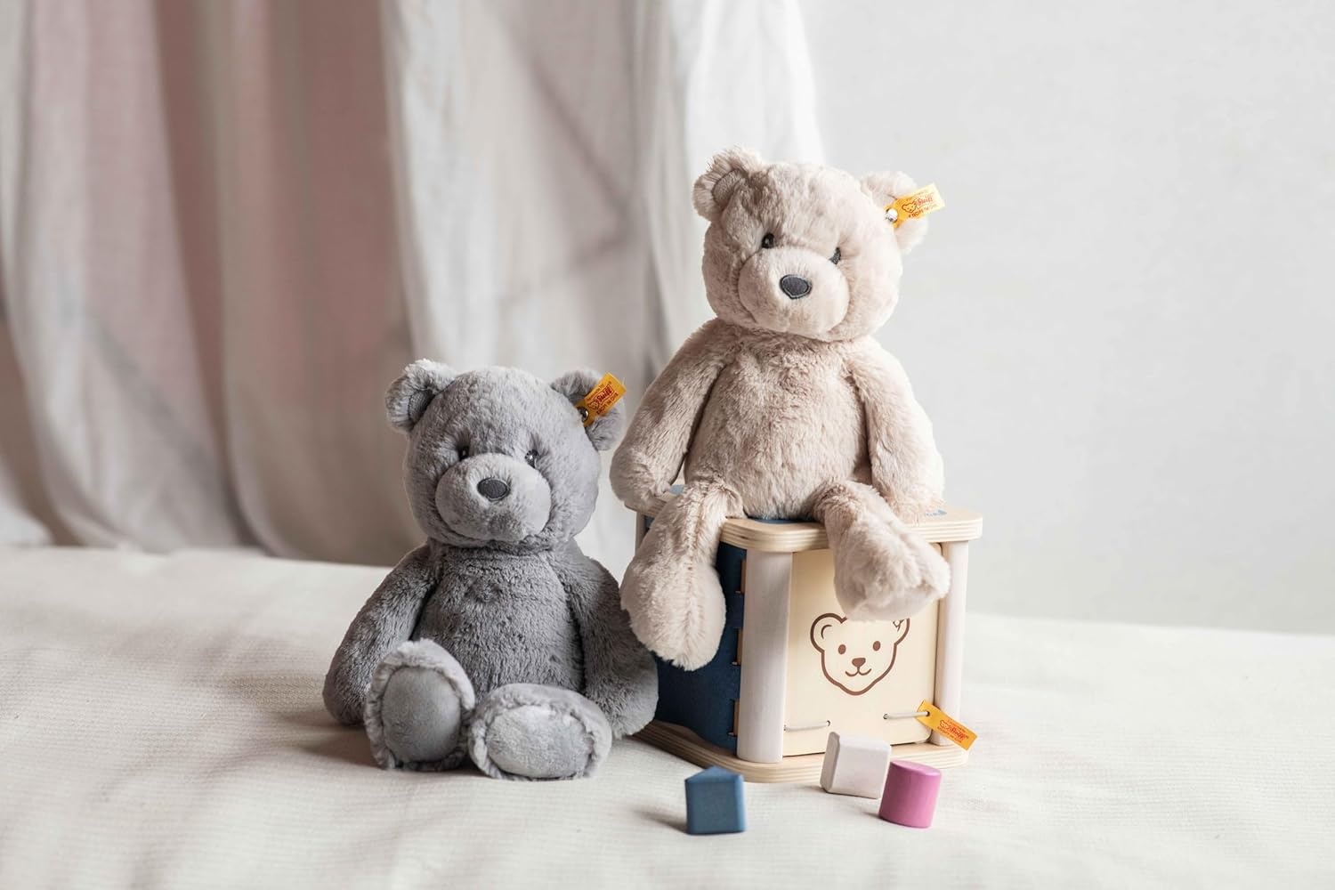 Steiff Bearzy Teddy Bear Floppy Friend Plush Stuffed Animal Toy with Embroidered Eyes, Beige, 11″(Beige) - view 4
