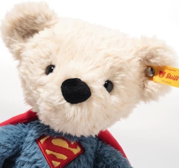 Steiff DC Superhero Teddy Bear – Officially Licensed Plush Toy Collectible Premium Soft Stuffed Animal for Kids & Collectors, DC Superman 12″ Tall(Superman) - view 2