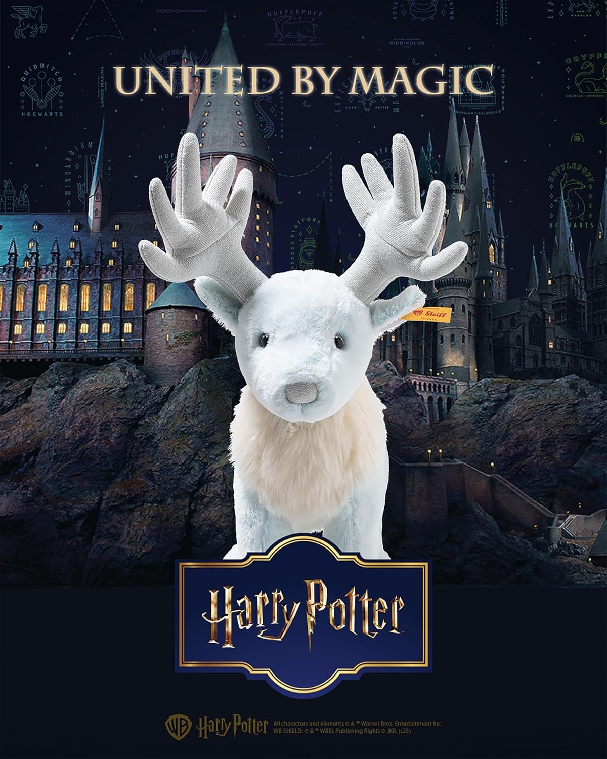 Steiff Handcrafted Since 1880 Premium Plush Officially Licensed Harry Potter Stuffed Toy – 8″ Hedwig Owl(Patronus Stag) - view 7
