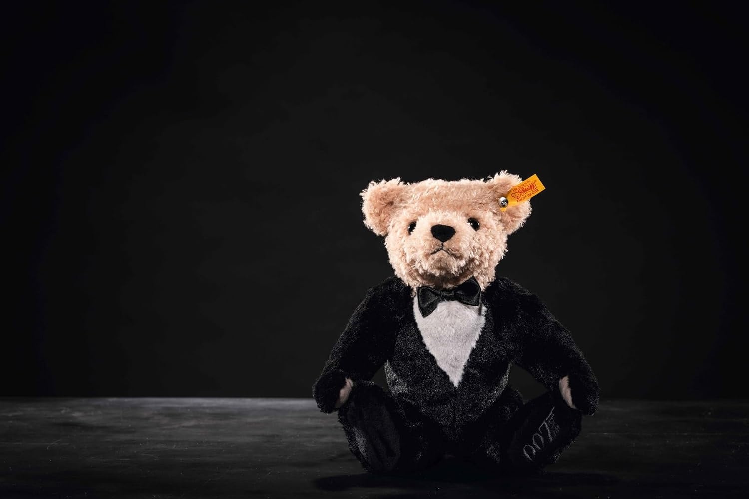 Steiff James Bond Teddy Bear, Officially Licensed Stuffed Animal Plush Collectible, Gift for James Bond Fans, 5-Way Jointed & Posable (Brown, Black, & White, 12″) - view 4