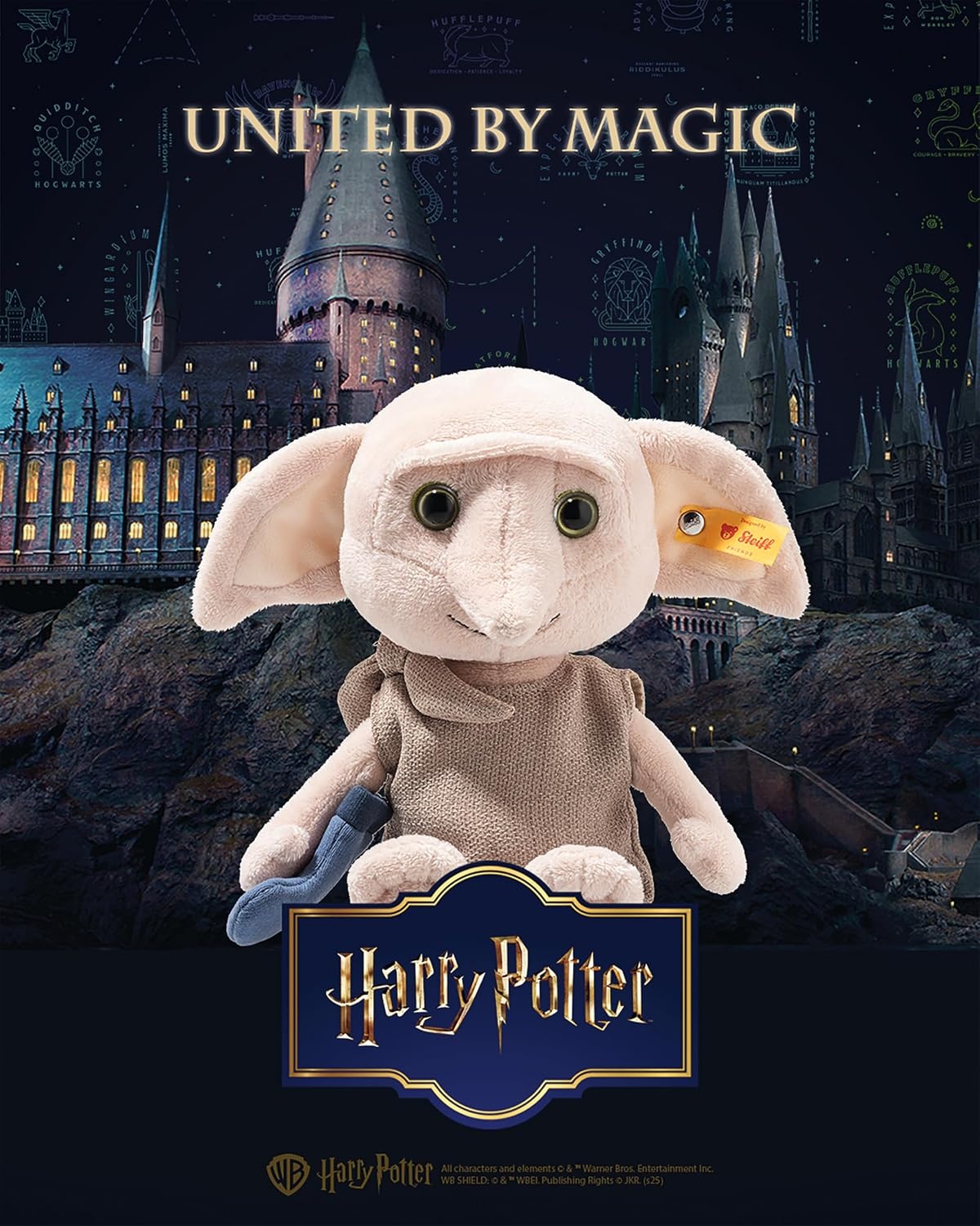 Steiff Handcrafted Since 1880 Premium Plush Officially Licensed Harry Potter Stuffed Toy – 8″ Hedwig Owl(Dobby) - view 5