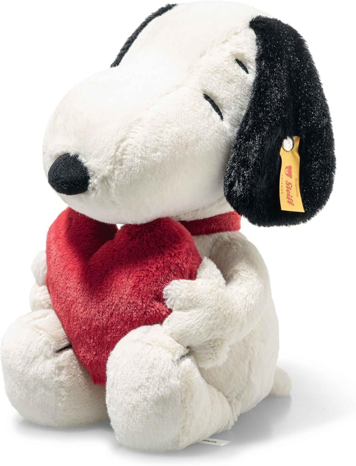 Steiff Snoopy Officially Licensed Love – Soft Plush Dog Toy Stuffed Animal Holding Red Heart Premium Peanuts Collectible, Snoopy, 12