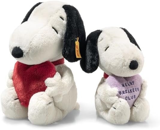 Steiff Snoopy Officially Licensed Love – Soft Plush Dog Toy Stuffed Animal Holding Red Heart Premium Peanuts Collectible, Snoopy, 12 - view 4