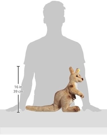 Steiff 064623 Kango Kangaroo Plush Animal Toy, Beige Tipped 16 inches - view 2