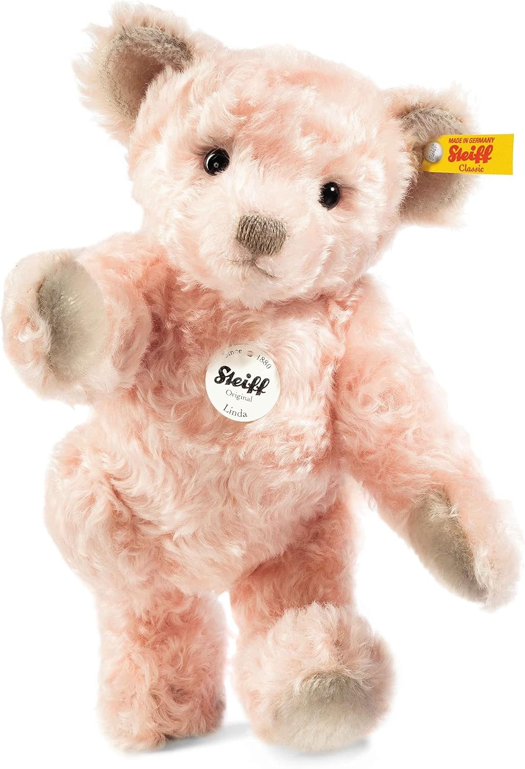 Steiff Linda Teddy Bear Collectible Plush Animal, Pale Pink, 12 inches - view 3