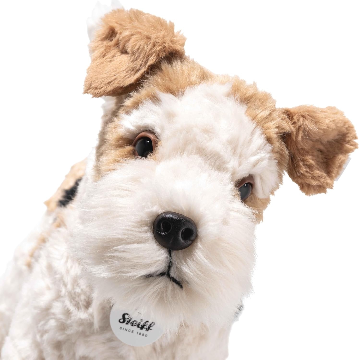 Steiff Foxy Fox Terrier Dog – 13 Plush Stuffed Puppy with Soft Cream, Tan & Black Fur – Lifelike Collectible Terrier for Kids & Dog Lovers - view 3